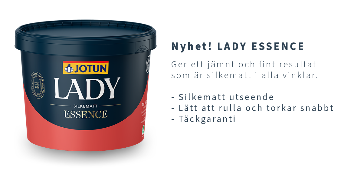 Nyhet! Jotun Lady Essence silkematt väggfärg