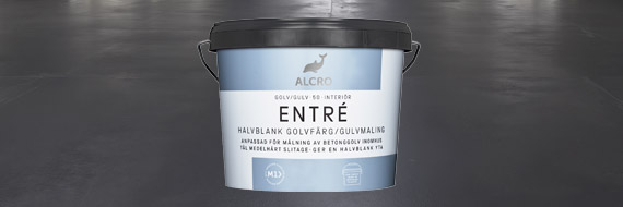 målat betonggolv med Alcro Entré