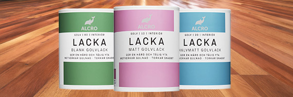 Lackat golv med Alcro Lacka