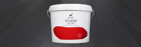 målat trägolv med Alcro Studio