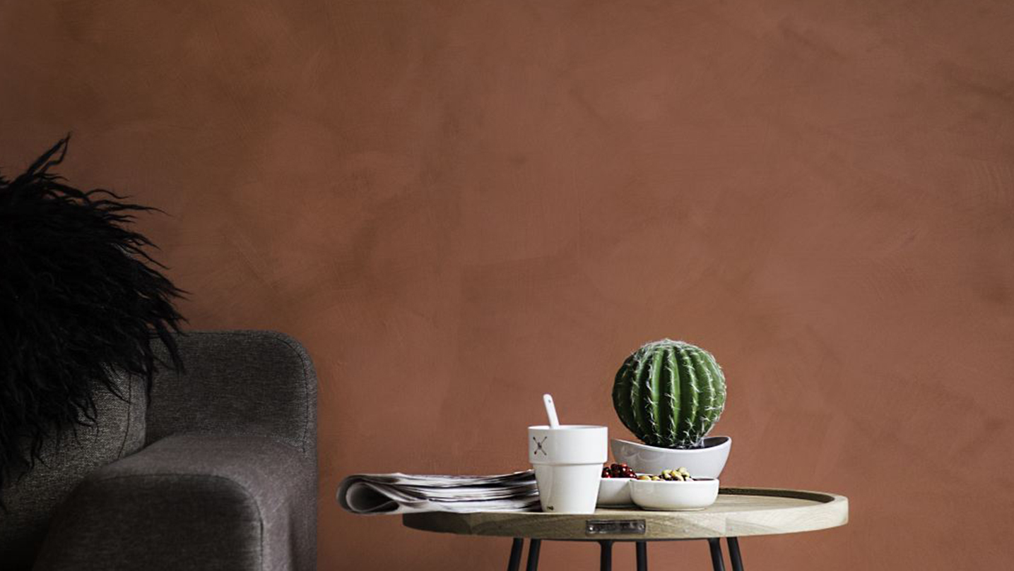 Vacker vägg med kalkfärg